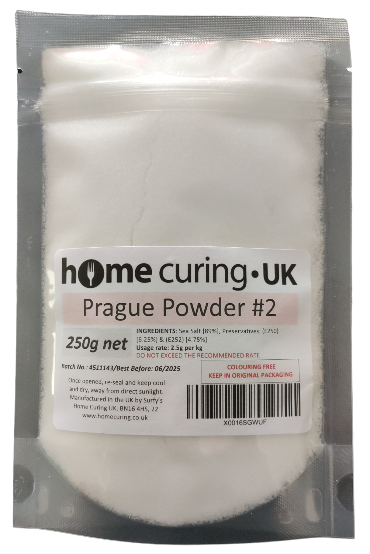 Cure #2 (Prague Powder Number Two) - Instacure #2 - Colouring Free - Surfy's Home Curing Supplies