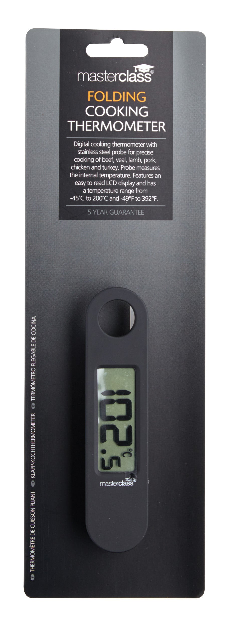 MasterClass Folding Digital Cooking Thermometer - Surfy's Home Curing Supplies